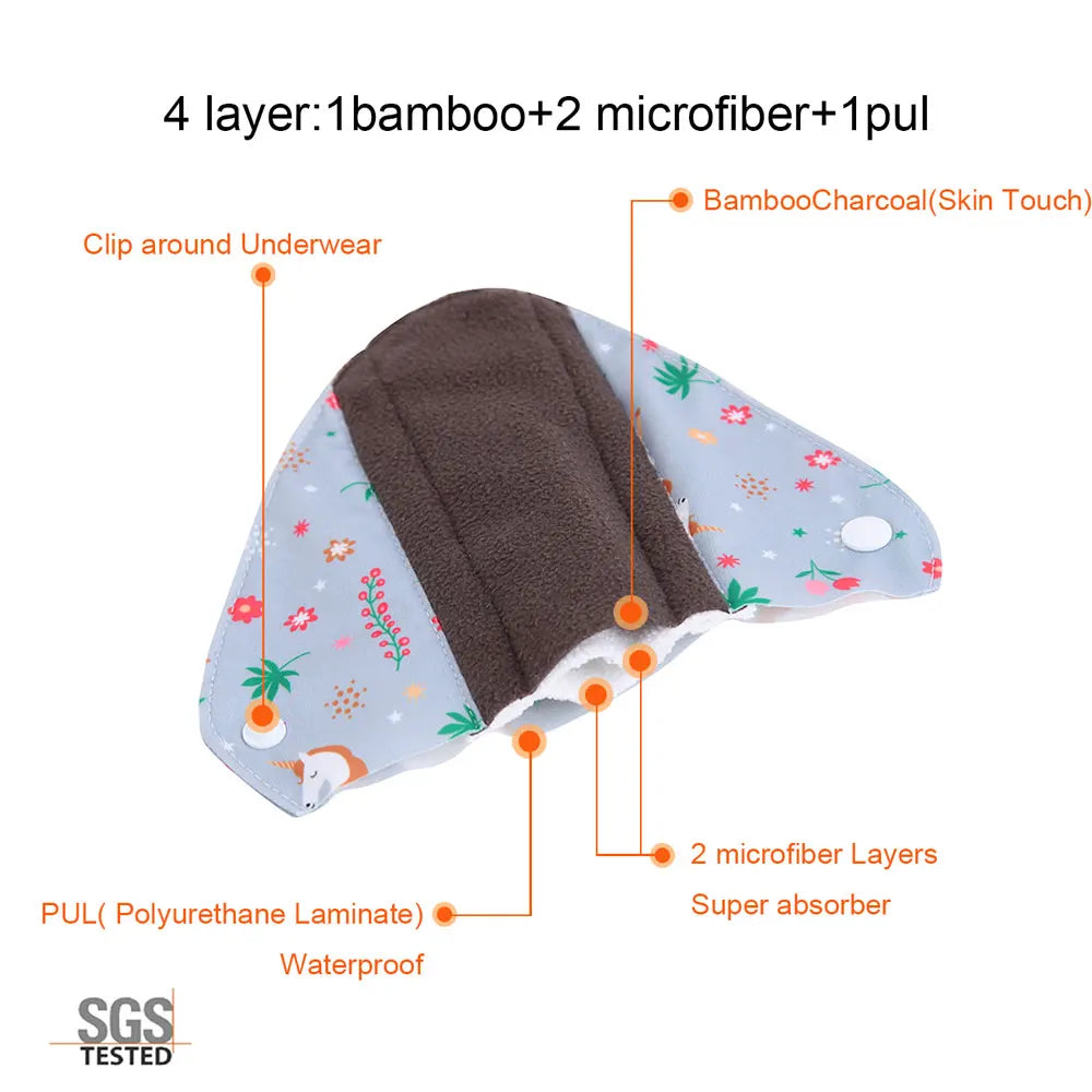 Reusable Leakproof Period Pads – Washable Feminine Hygiene Pads for Light to Heavy Flow