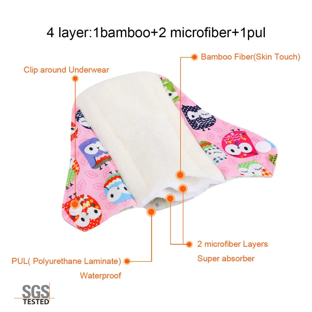 Reusable Leakproof Period Pads – Washable Feminine Hygiene Pads for Light to Heavy Flow