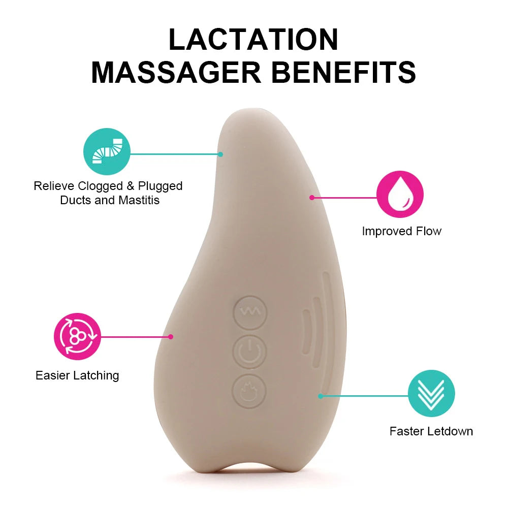 Warming Lactation Massager – Heat & Vibration Breastfeeding Support