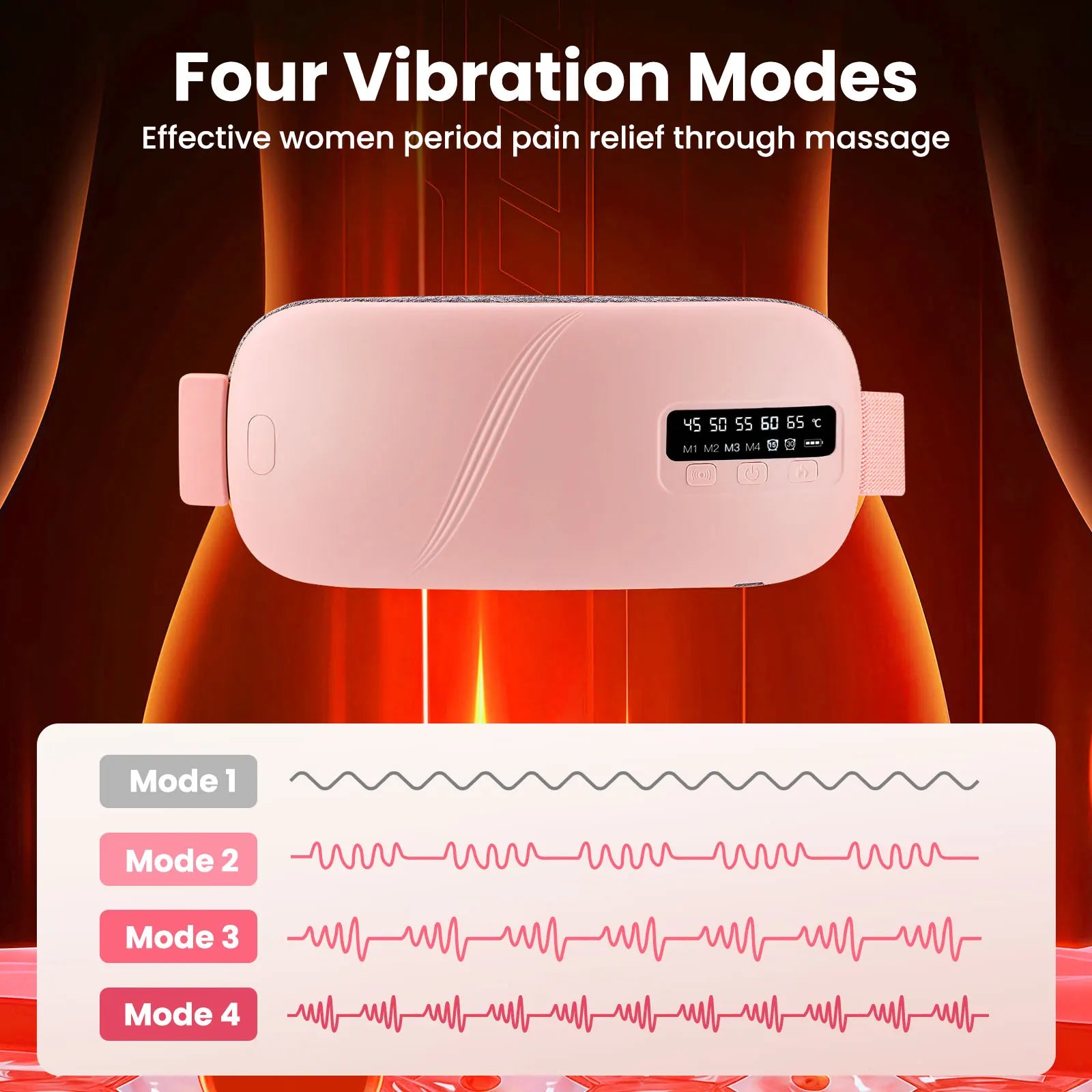 Cordless Menstrual Heating Belt – Period Cramp Relief with Heat & Vibration Massage
