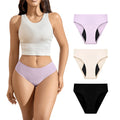 3-Pack Leak-Proof Period Panties | Bamboo Fiber Comfort Underwear for Heavy Flow