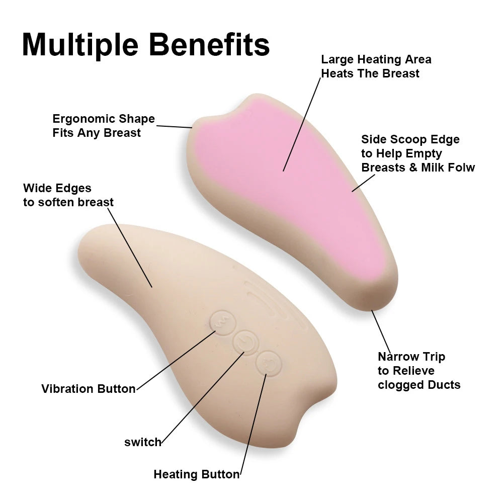 Warming Lactation Massager – Heat & Vibration Breastfeeding Support