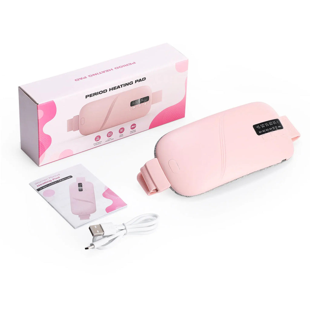 Cordless Menstrual Heating Belt – Period Cramp Relief with Heat & Vibration Massage