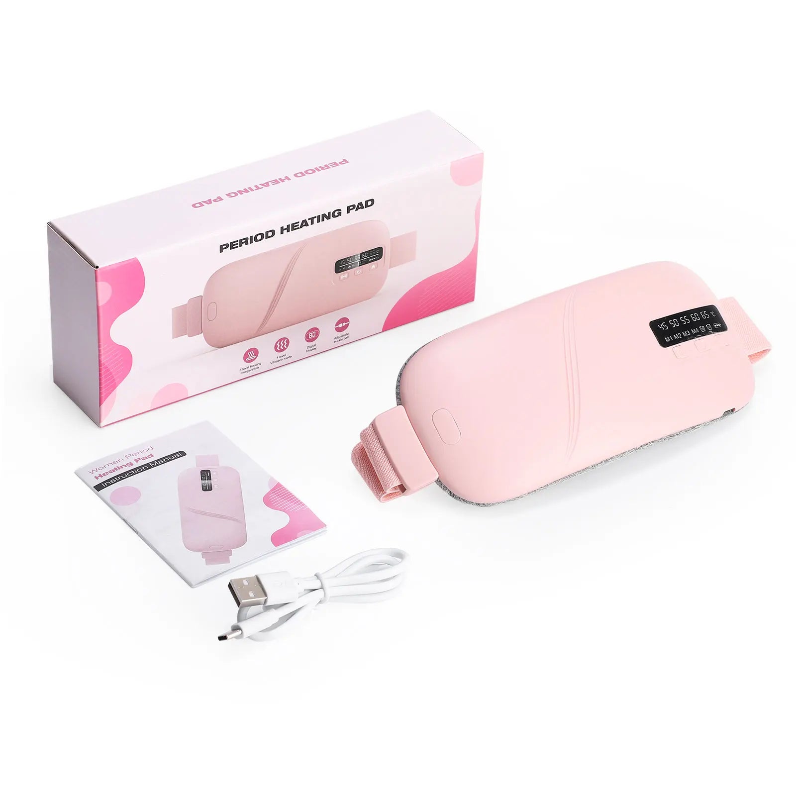 Cordless Menstrual Heating Belt – Period Cramp Relief with Heat & Vibration Massage