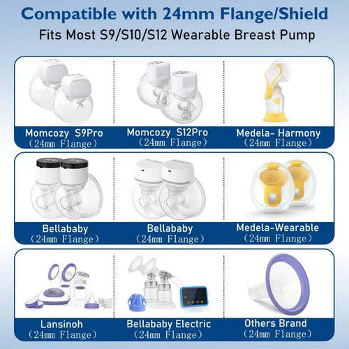 Breast Pump Flange Inserts & 11-Size Sizing Kit – Soft Silicone Pumping Accessories
